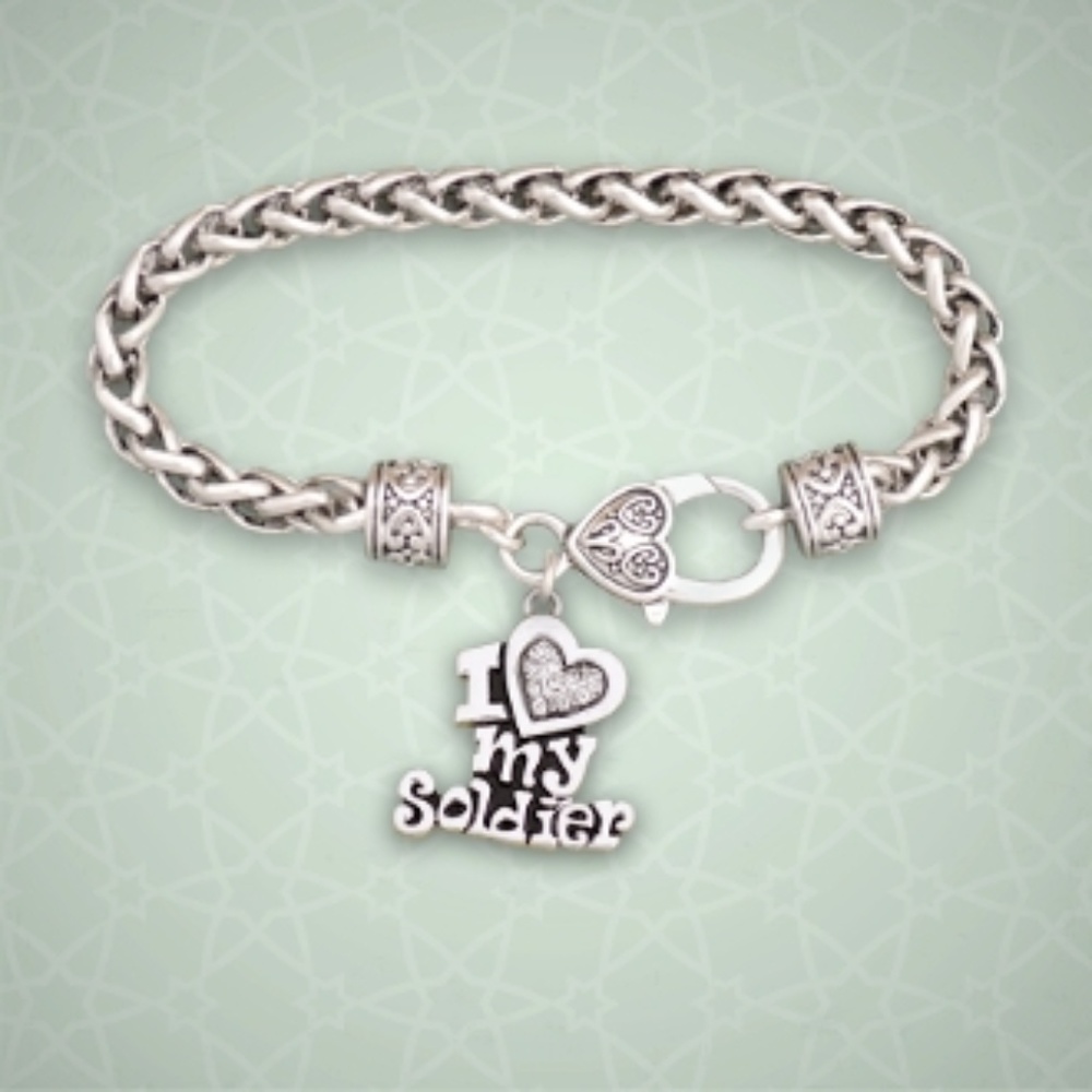 I Love My Soldier Clasp Bracelet